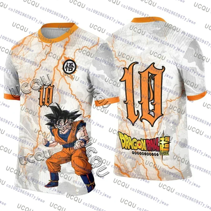 2026 Japanisches Anime Bandai Cosplay T-Shirt Sonderausgabe Dragon Ball Fußballtrikot für Herren und Damen Übergroßes Schnelltrocknendes Sport-T-Shirt