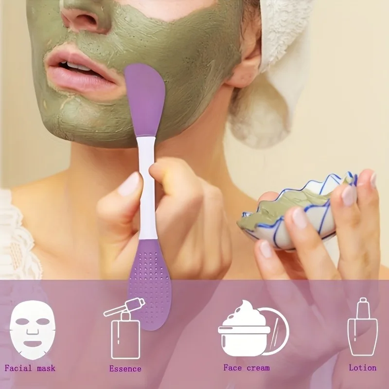 1Pcs Double Head Silicone Face Mask Brushes Facial Pore Cleaner Brush Mud Film Applicator Women Cleaning Tools