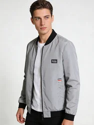 Men's Lightweight Windbreaker Spring Autumn Jacket Coat Men's Windproof Outdoor Casual Stylish Zipper Pocket Jacket