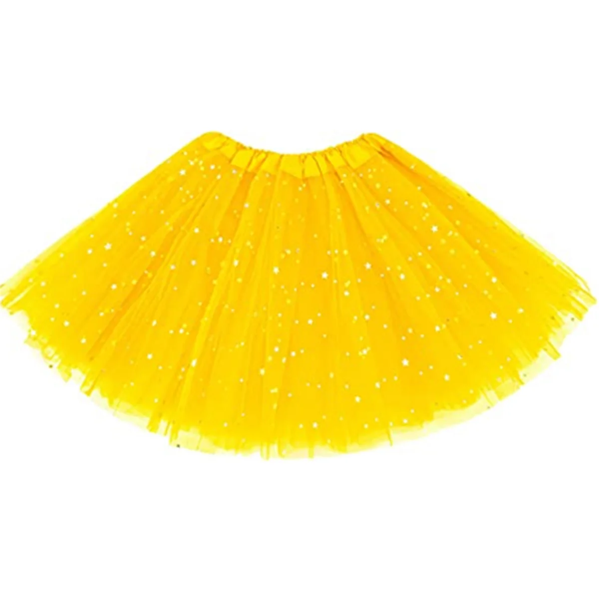 Jupes tutu à paillettes pour filles, robes de princesse à 3 couches, tutu en tulle jaune, étoile Rotterdam Kle