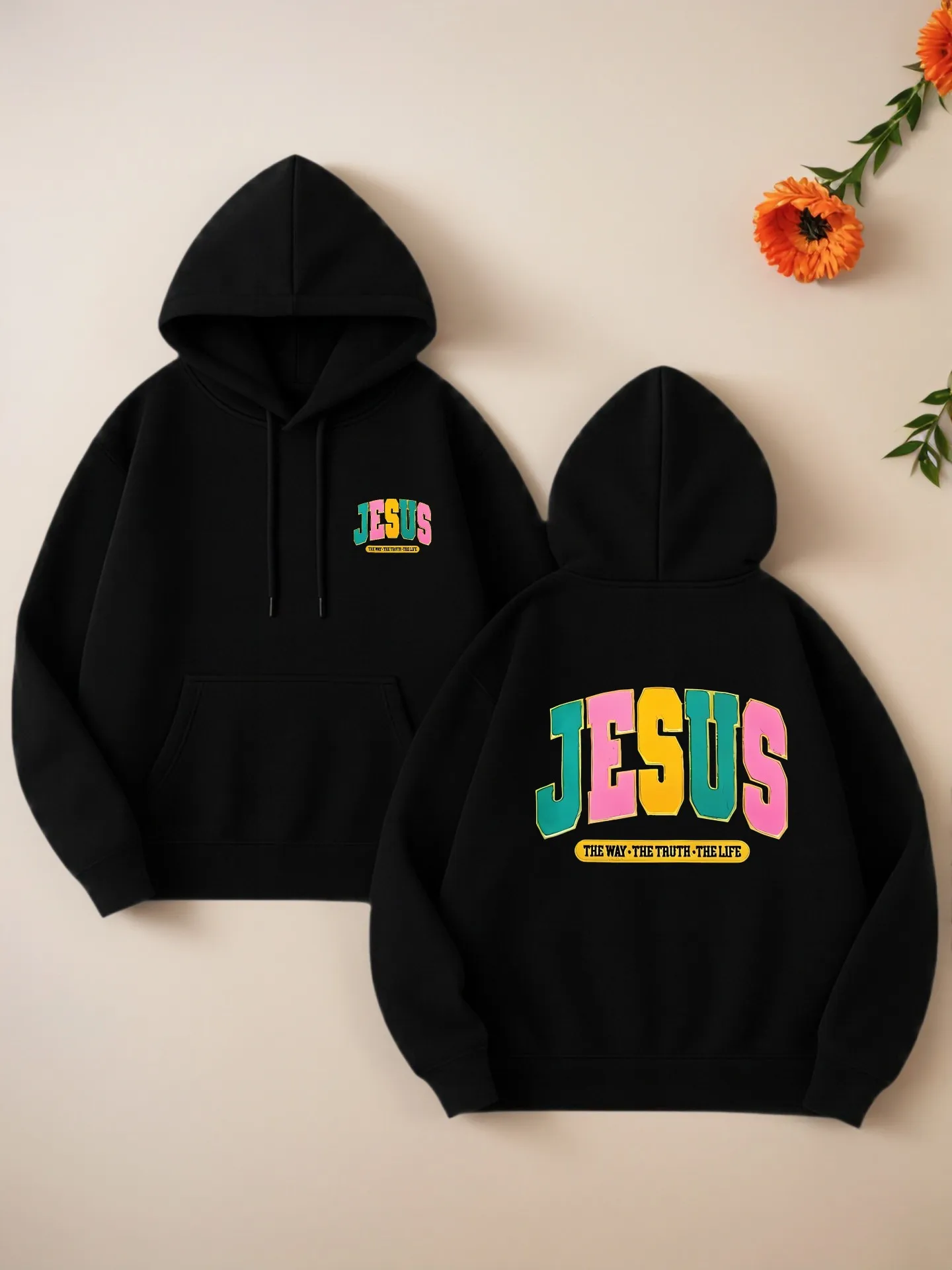 

Essential Hoodie, Letter Print, Casual Aesthetic, Soft Fabric, Casual Everyday Wear, For Teens