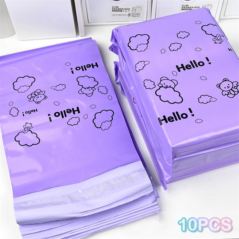 10Pc Cartoon Waterproof Self Adhesive Seal Pouch Mailing Bags Plastic Transport Bag Courier Bag Envelope Packaging Delivery Bag