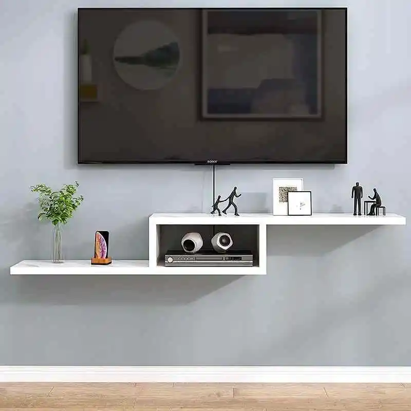 Contemporary Simple TV Cabinet Ceiling Box Shelf Router Rack For Small Apartment Hotel Living Room For Narrow Spaces Hanging