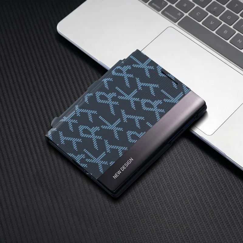 For Samsung Z Fold 8 Wide PC Printing Pu leather Pen Slot with Stylus Hinge Protection Anti Fingerprint Shockproof Back Cover