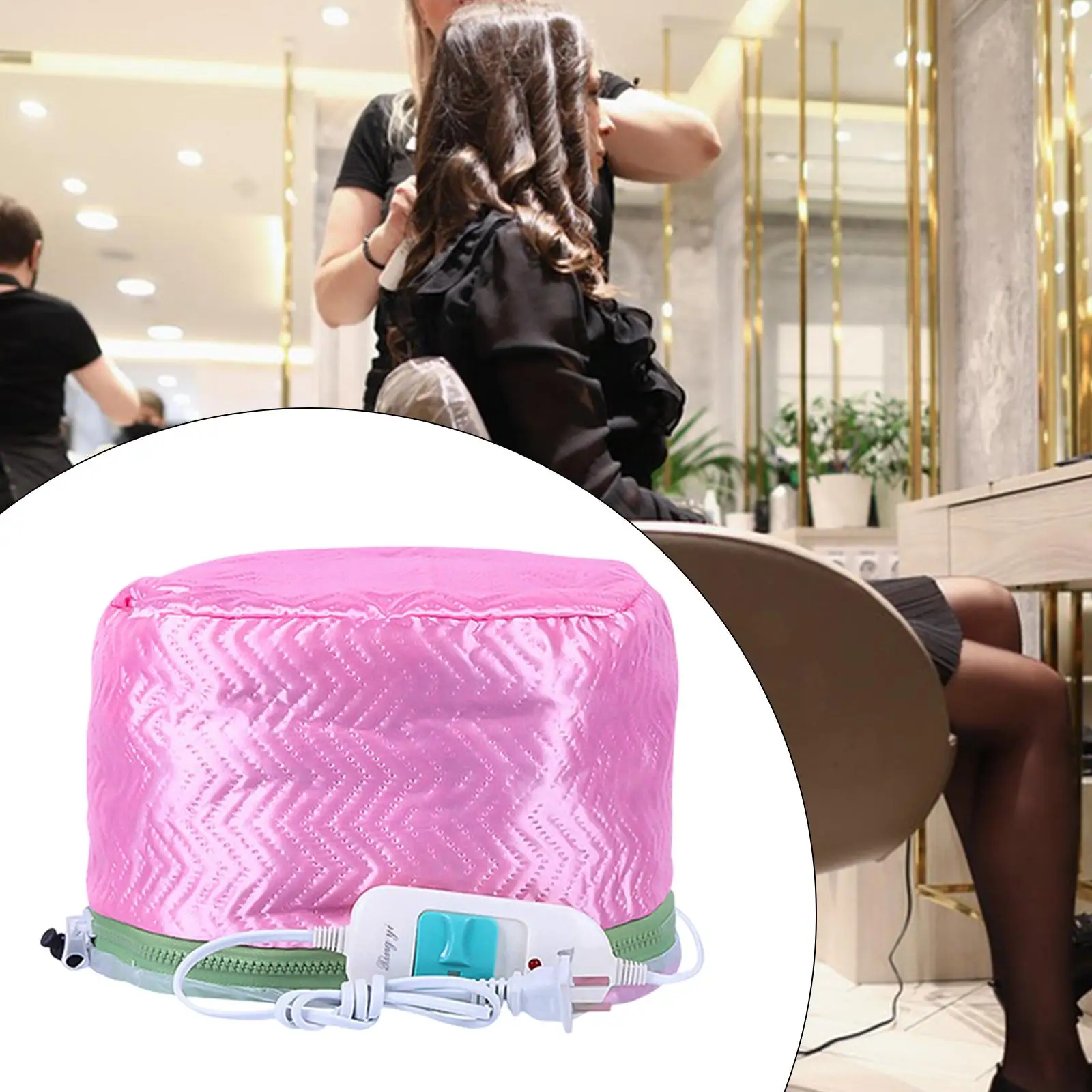 Electric Hair Treatment Steamer Cap with Adjustable Settings Portable Heating Hat for Home Spa Hair Repair