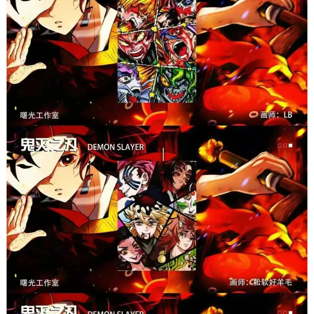 New case Hand drawn card wholesale Demon Slayer card Tanjirou Kamado Nezuko Character Collection Card Children Toy Gift