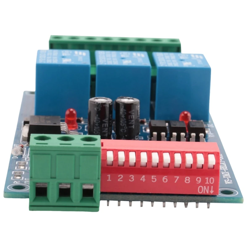 Controle remoto Relé Interruptor Controlador Board, LED DMX512, 3CH, DMX 512, Decodificador