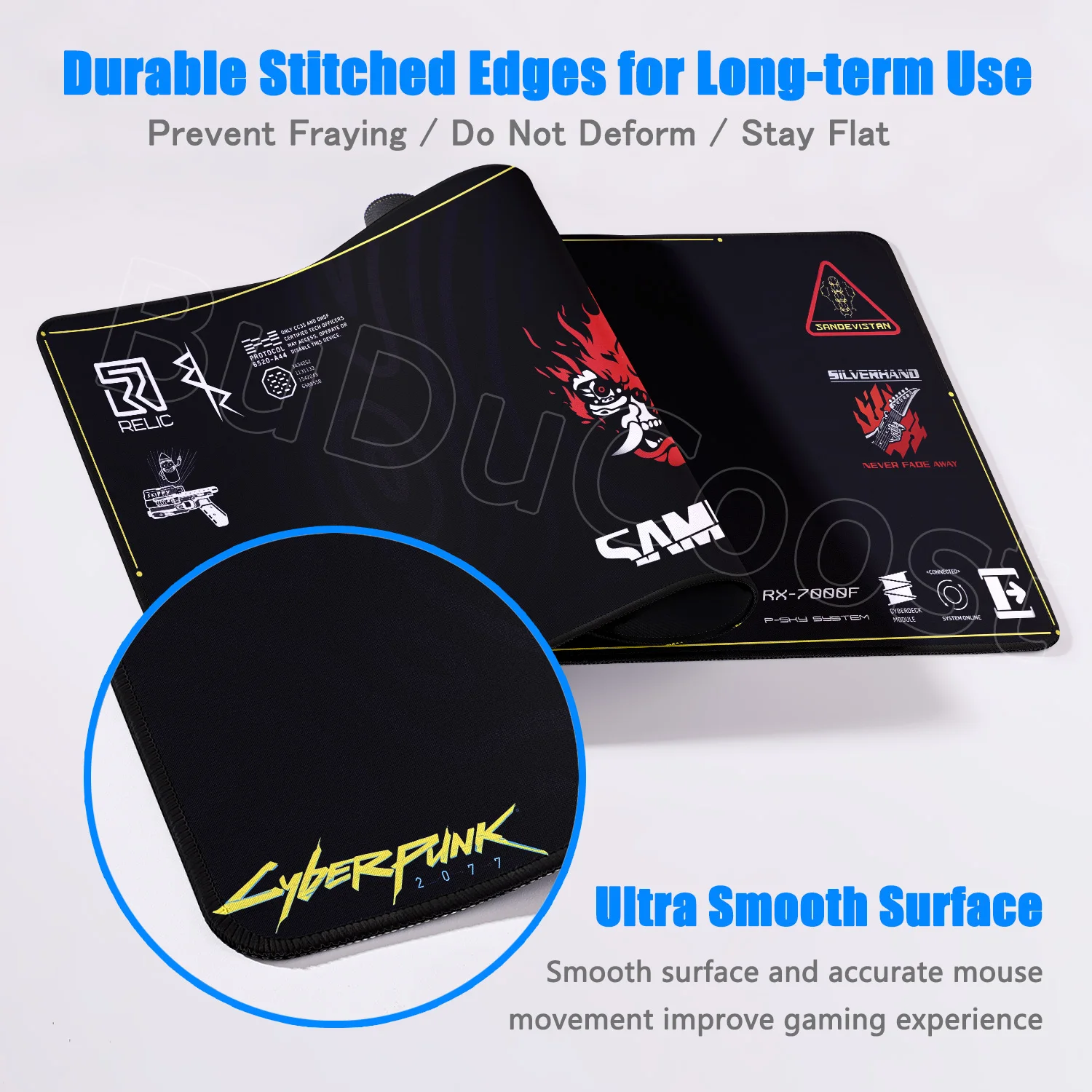 Cartoon Anime Cyberpunk Mouse Pad 900X400mm Tappetini da tavolo per laptop di grandi dimensioni Gomma antiscivolo E-sport Gioco Tappetino per mouse da ufficio Tappetino per mouse da scrivania