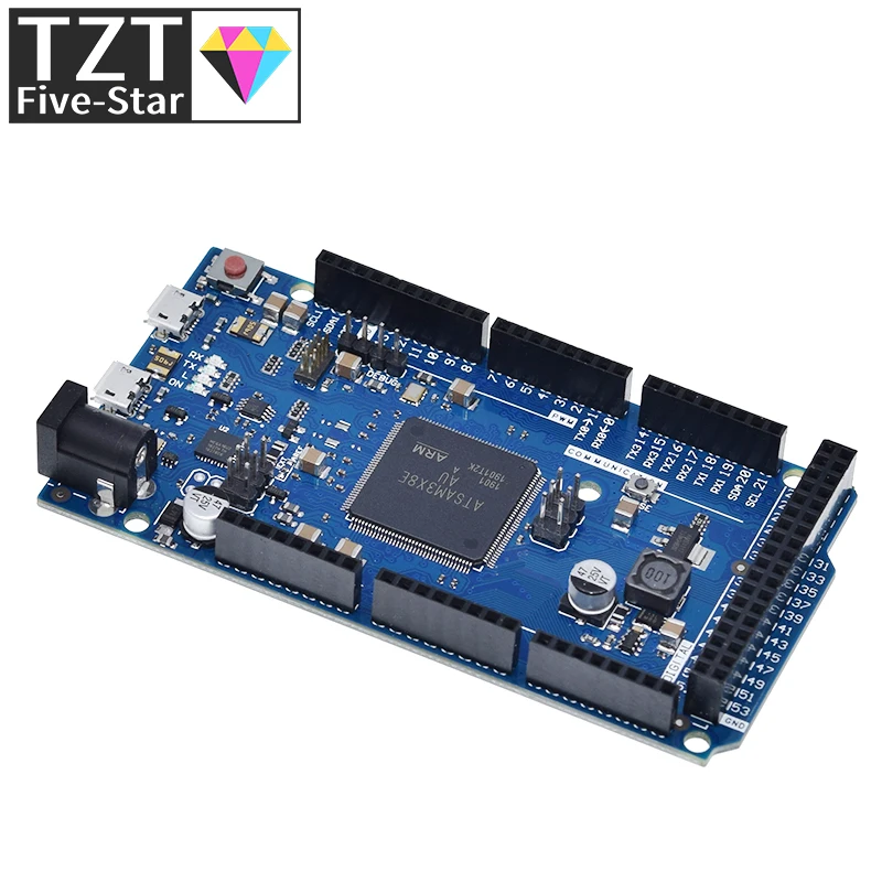 Imagem -04 - Placa Duemilanove Oficial para Arduino Arduino Due Sam3x8e 32 Bits Braço Cortex-m3 Mega2560 r3 Duemilanove 2013 Cabo