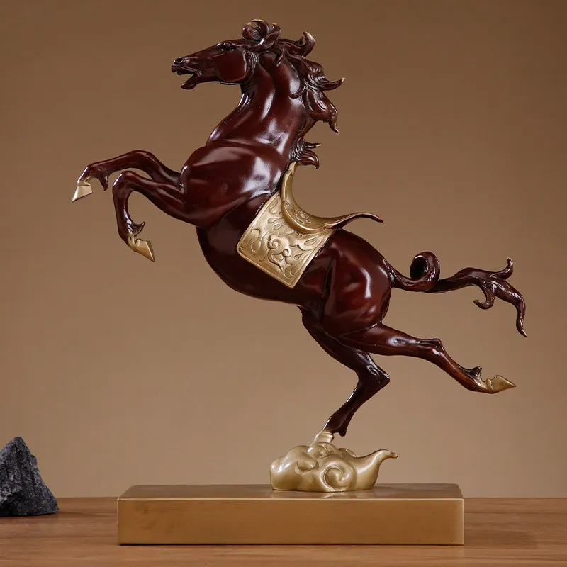 

Ma Jiacheng Full Bronze Horse Ornament Year of the Horse Home Decoration