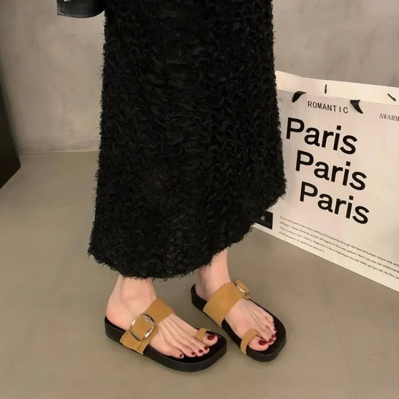 

Женские босоножки с открытым носком, дышащие босоножки на танкетке, толстые сандалии, лето 2024