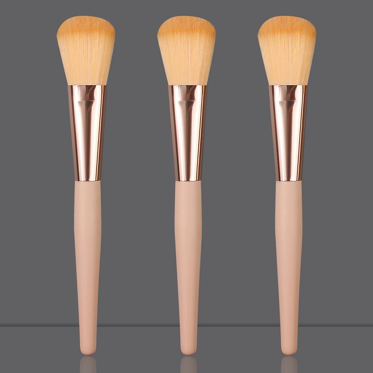 3PCS soft wooden handle multi-functional nail brush, nail dust cleaning brush, dust removal brush, professional nail tool