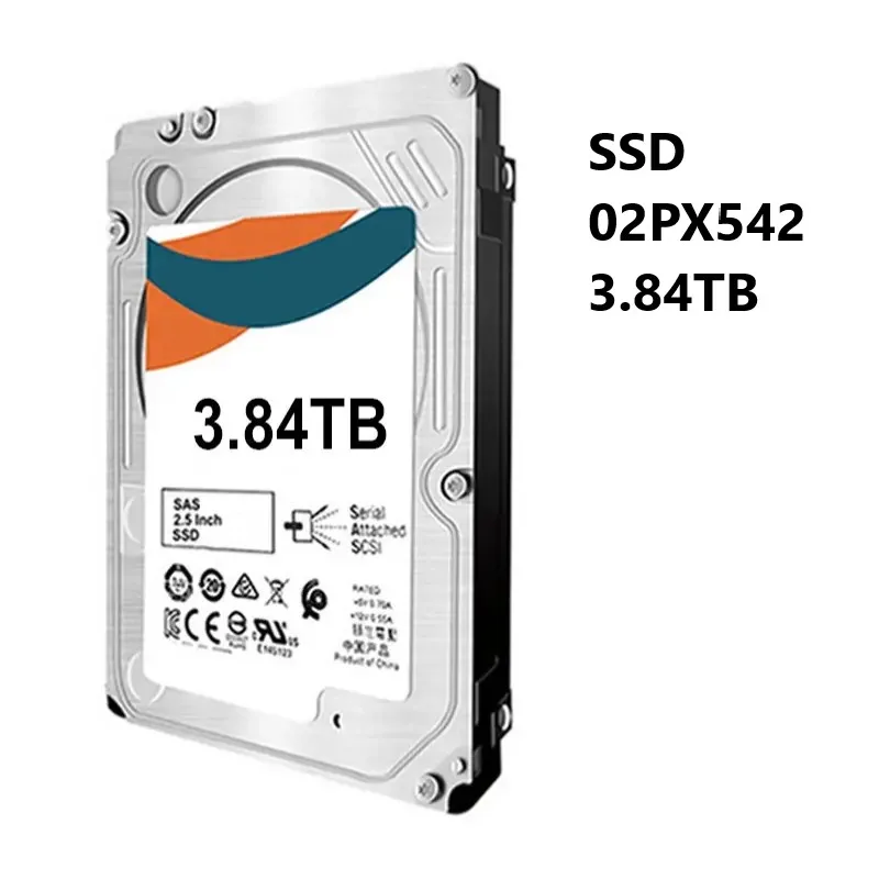 NEW SSD 02PX542 3.84TB SAS 12Gb/s 2.5-inch Solid State Drive with Carrier for - I-B-M FlashSystem 5015 5035 and Storwize V5000E