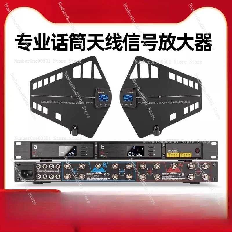 

16-канальный беспроводной микрофонный антенный усилитель, усилитель сигнала на большие расстояния для школьного выступления на сцене UHF