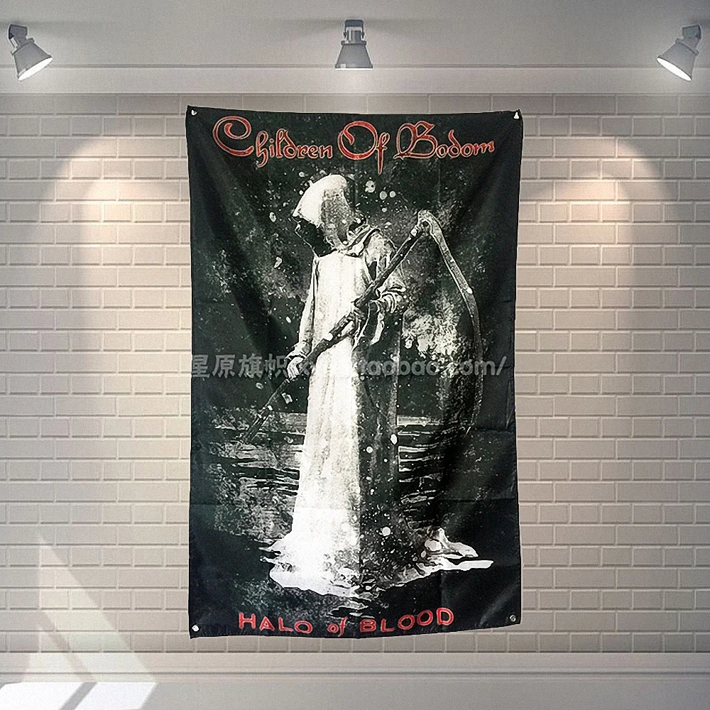 Classic Rock 'n' Roll Popular Music Band Posters High Quality Four Holes Flag & Banner Office Music Studio Room Wall Decoration