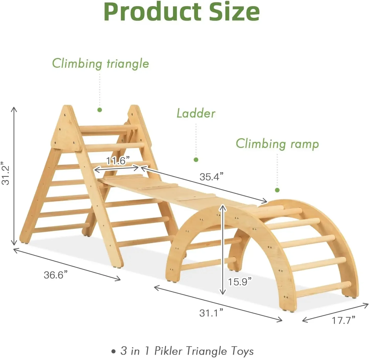 Climbing Toys for Toddlers Playroom Climbing Set Indoor Foldable Climbing Jungle Play Gym Wooden Balance Training Cadio Training