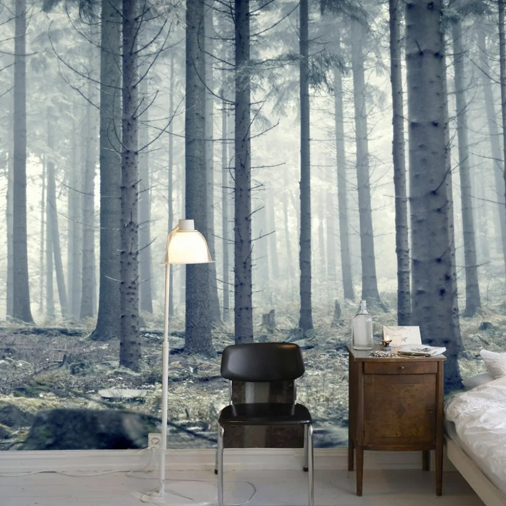 

Custom Photo Mural Wallpaper Modern Forest Woods Background Living Room Sofa Bedroom TV Wall Painting Art Wall Covering 3D