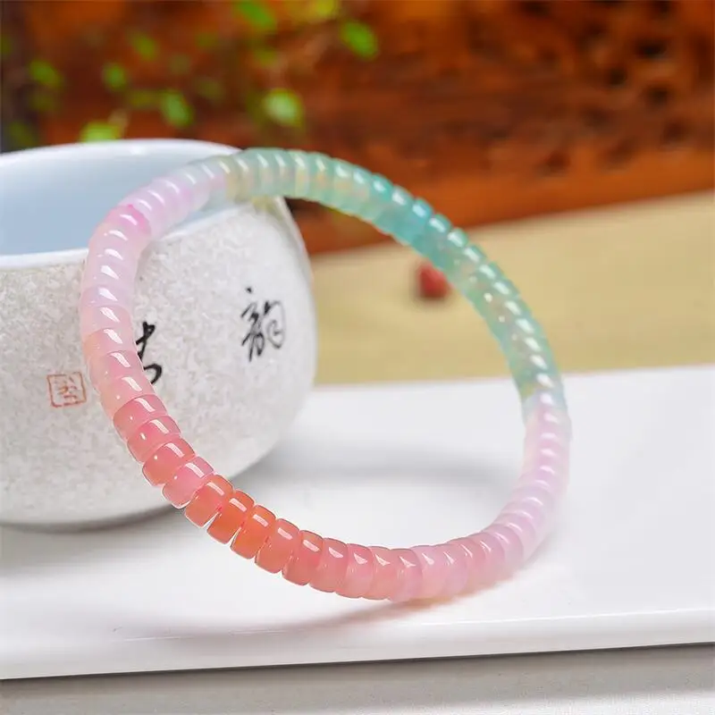 

6 мм натуральный агат Яньюань браслет из бисера ювелирные изделия эластичный браслет исцеление детский подарок на день рождения и праздник 1 шт.