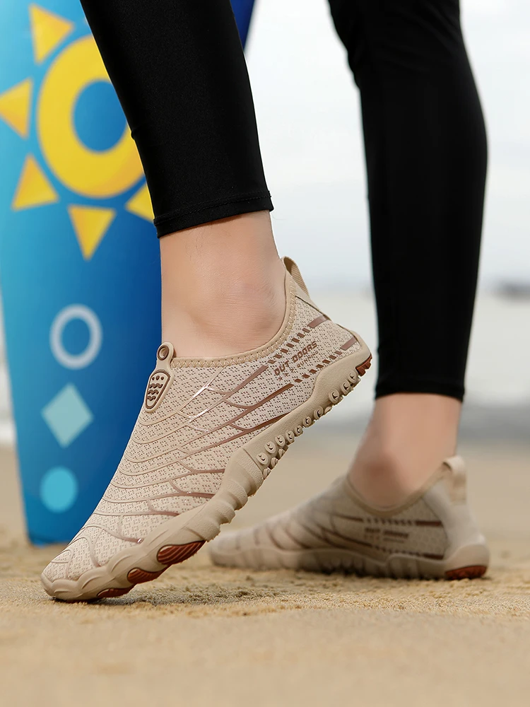 Unisex Paar-Wasserschuhe mit breiter Zehenbox, leicht und schnell trocknend, rutschfeste weiche Sohle, komfortabel für Yoga, Fitness, Strand, Wasserwanderungen und alltäglichen – Detail 6