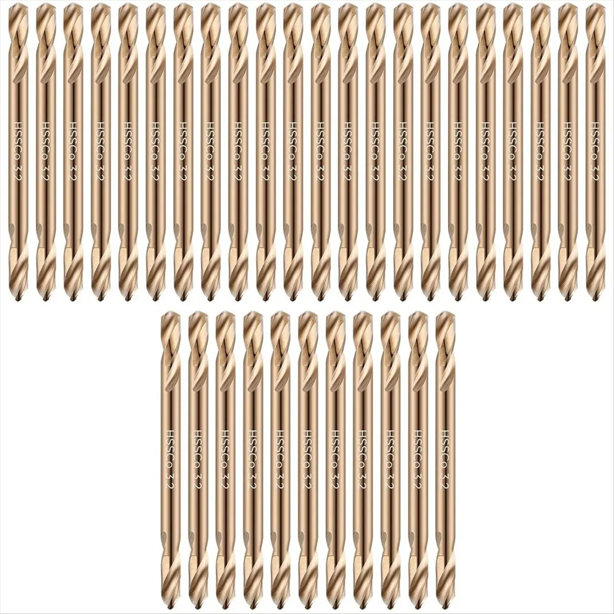 ABFW Cobalt Drill Bits Double End Drill Bits for Hardened Steel Wood Cast High Speed Metal Drill Bit(3/16 Inch, 30 Pcs)