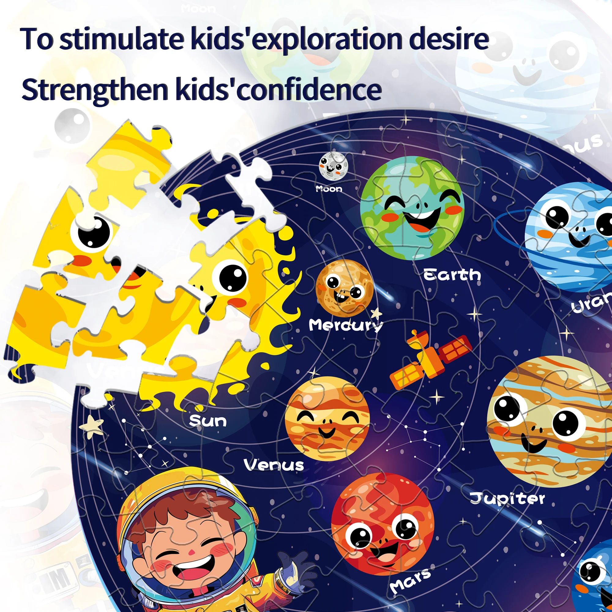 ألغاز مضيئة ممتعة للأطفال 70 قطعة ألغاز أرضية إبداعية لعبة تعلم تعليمية مبكرة لأعلى 3 سنوات للأطفال والأولاد والبنات