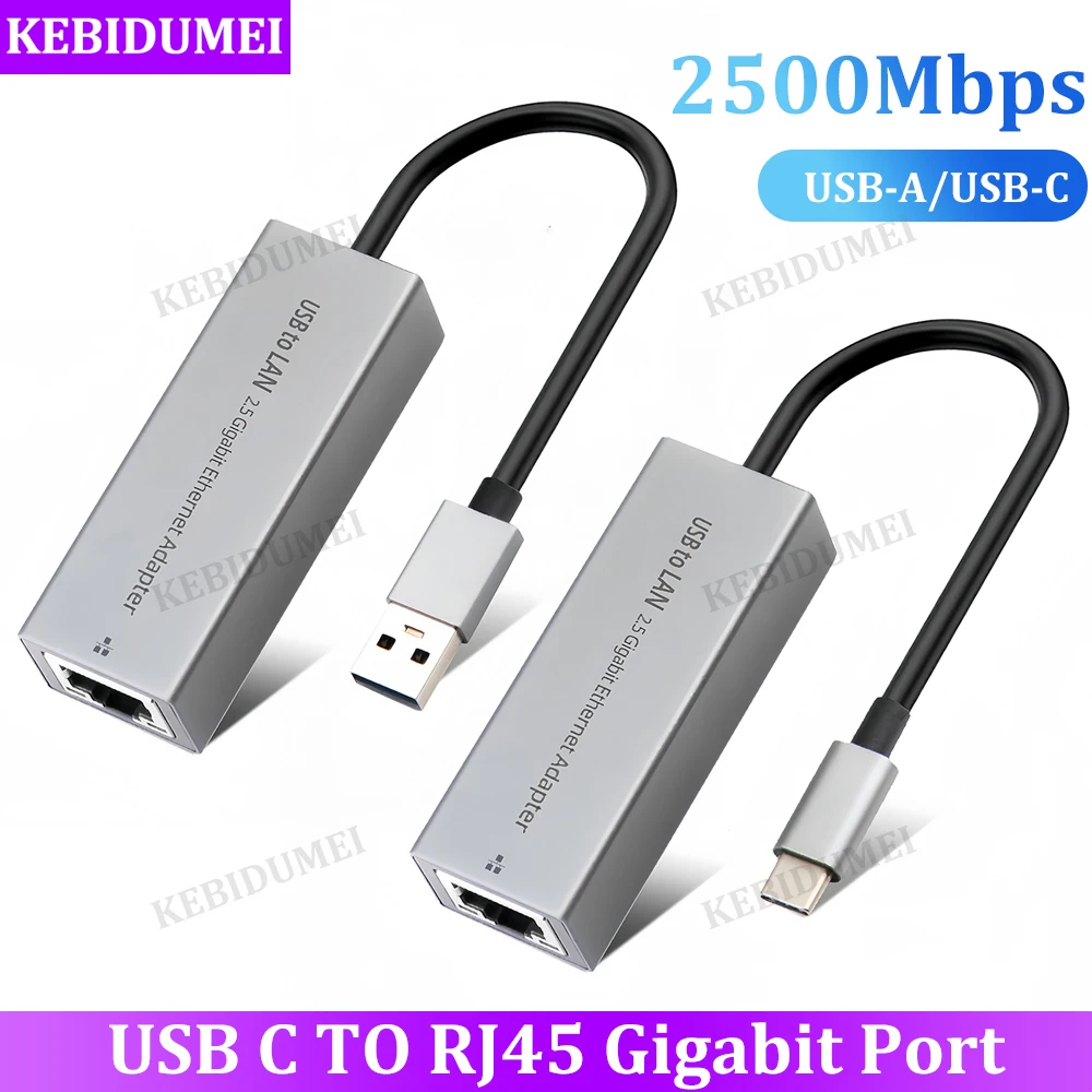 

2500Mbps Network Card USB 3.0 Wired Ethernet Adapter USB Type To RJ45 Ethernet Lan Adapter Gigabit Network Card for PC Laptop