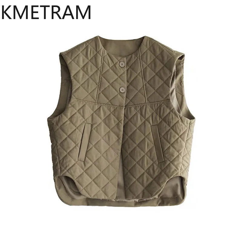 KMETRAM Winter Duck Down Jacket All Match New in Outerwears High Quality O-Neck Vest Clothes Women 2024 Пуховик Женский