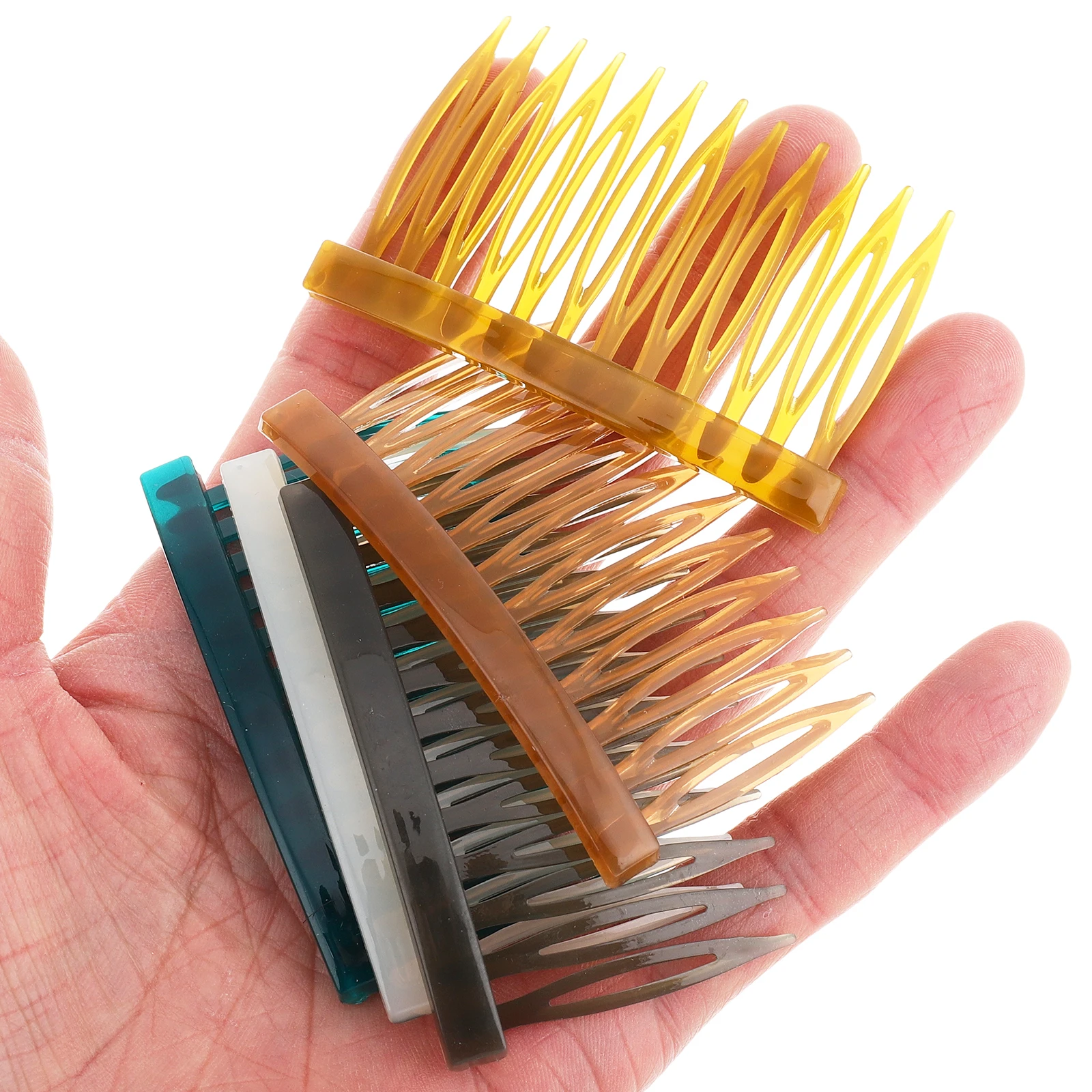 

5pcs Anti-Slip Fine Tooth Hair Combs Durable Uv Technology Salon Hairdressing Comb Multi-Functional Styling Various Colors
