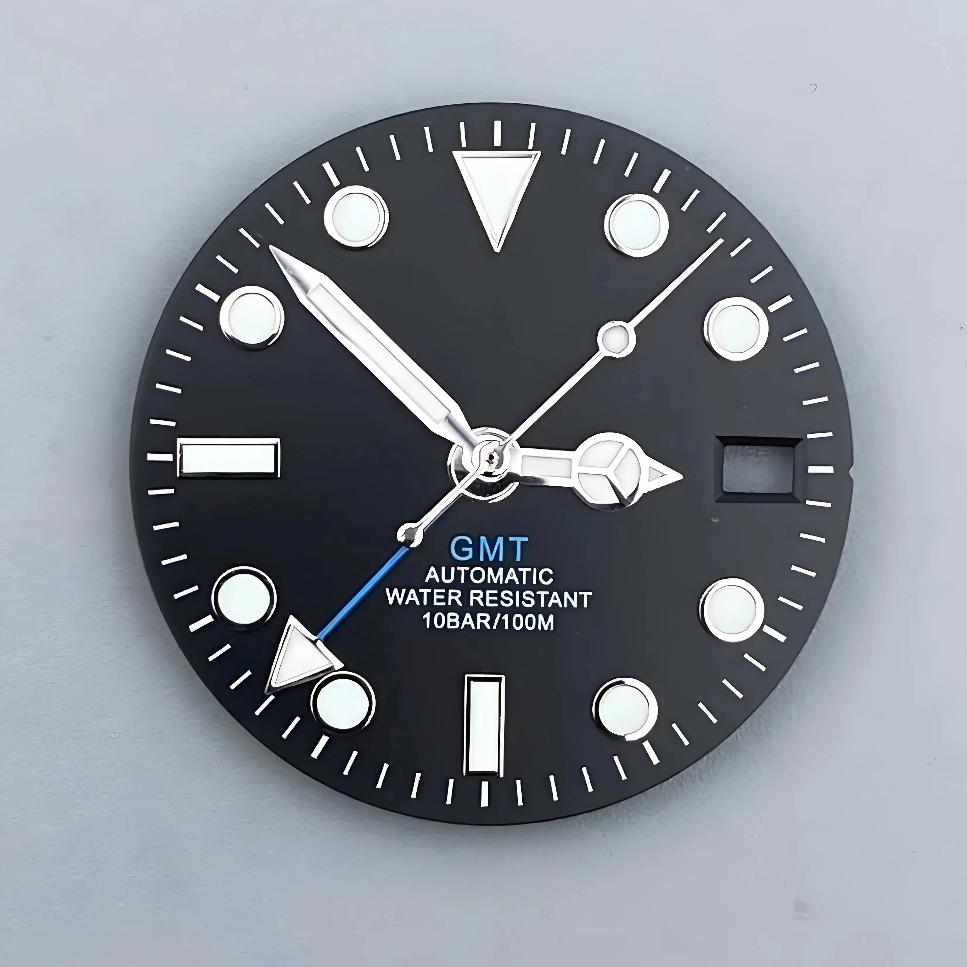 28.5 مللي متر GMT تقويم واحد ساعة الطلب لا شعار C3 مضيئة ل NH34 NH35 ساعة يد تعمل بالحركة اكسسوارات أجزاء استبدال الطلب