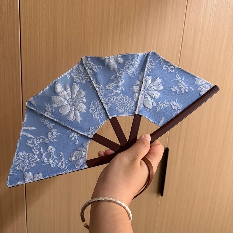 Cloth Fan Embroidered Spanish Folding Fan Vintage Multipurpose Handmade  Hanging Portable Decorative  Home Decor