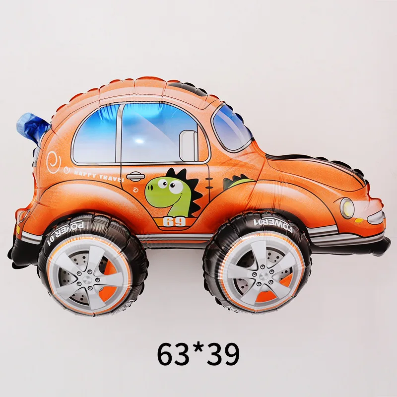 3D-Stereo-Cartoon-Bausatz Auto aus Aluminiumfolie, Hot Wheels Partyballon, Geburtstagsständer-Dekoration, 3D-Puzzle Rennauto