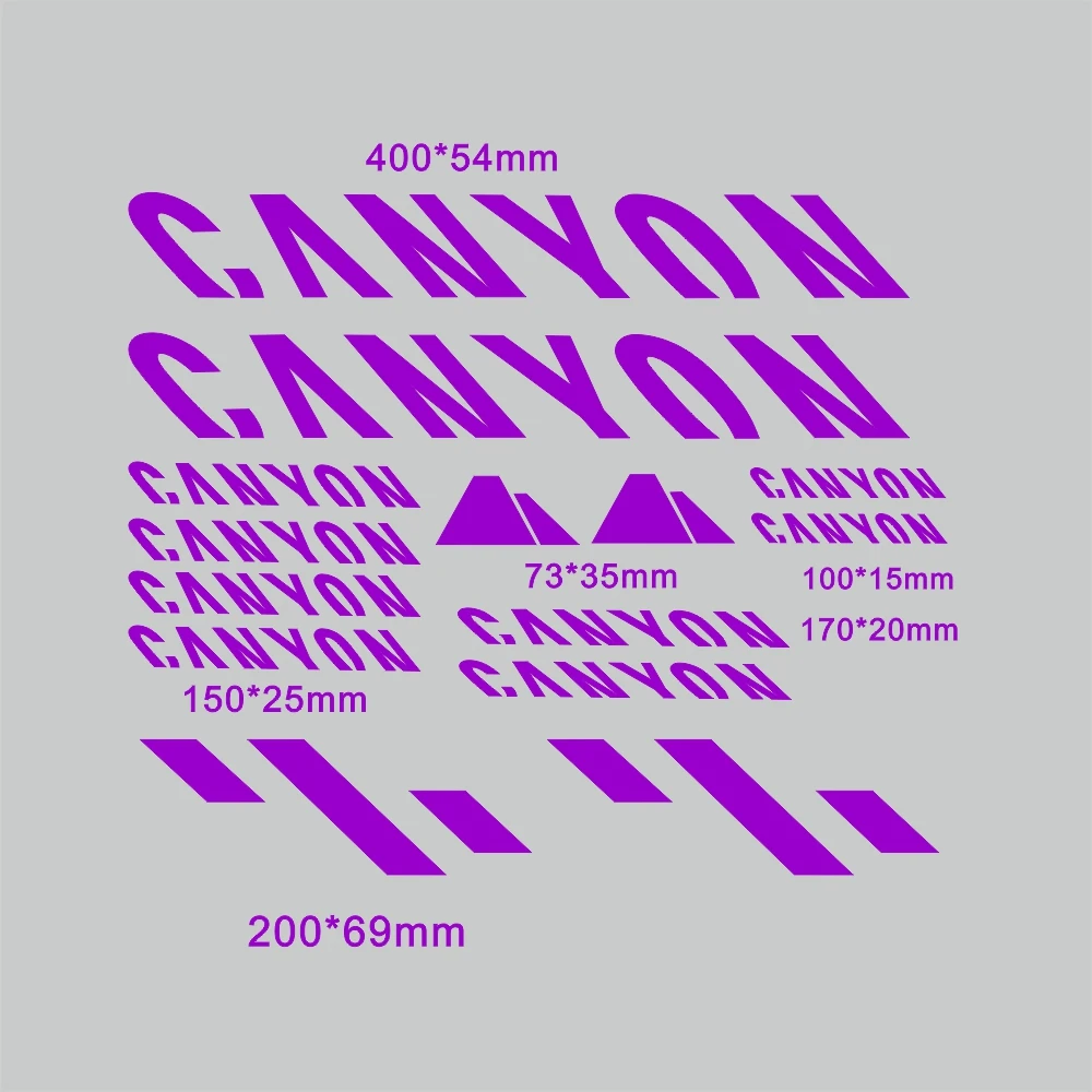 Bicycle Frame Sticker Canyon Logo Vinyl Decal MTB BMX Road Bike Cycling Die Cut Waterproof Custom Brand Decor