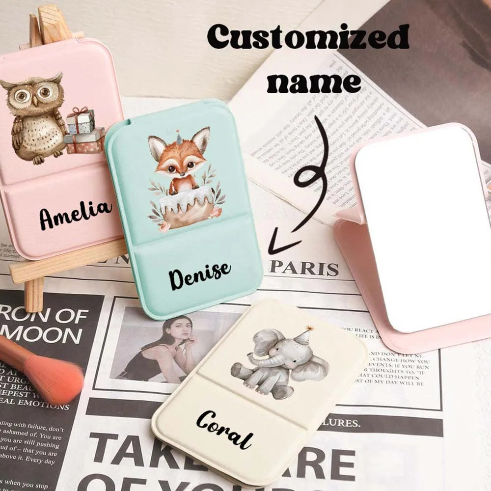 1 piece of personalized touch-up mirror Mini Pocket Portable Folding Mirror for Girls and Girls Heartfelt Practical Memorial Da