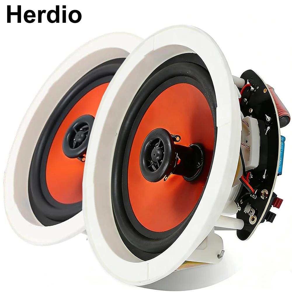 

Herdio 6.5 inch 320W Flush Mount In-Ceiling Speaker 2-Way Passive Speaker System for Humid Indoor Outdoor Bathroom speakers