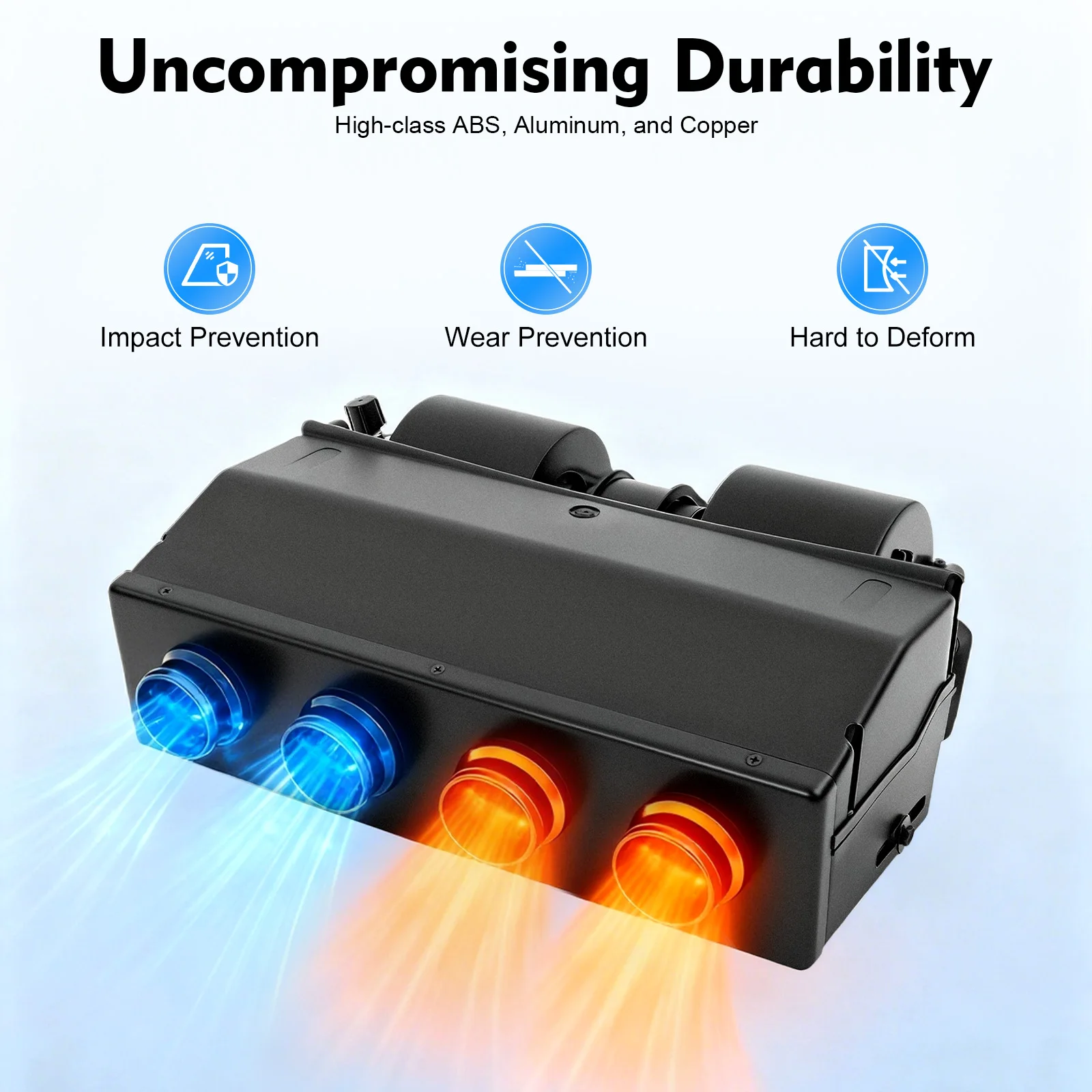 

12V Truck Air Heater and Cooler 3 Speed Fan for Fast Heating & Cooling Defrosting with Mechanical Temperature Control Evaporator