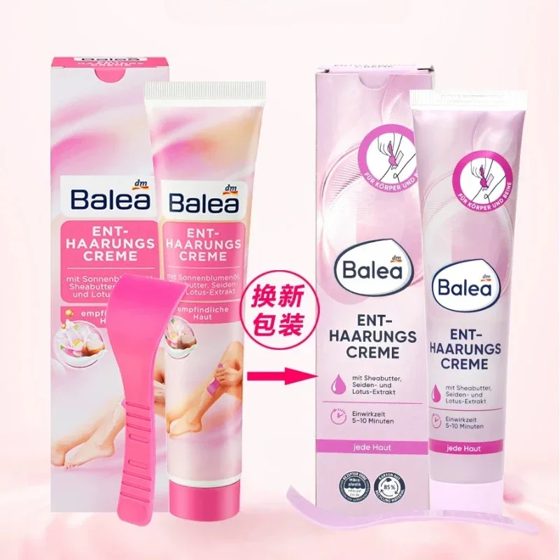 Germany Balea Hair Removal Cream 125g with Spatuta Gente Depilatory Cream Remove Sensitive Leg Bikini Area Hair for Hair Remover