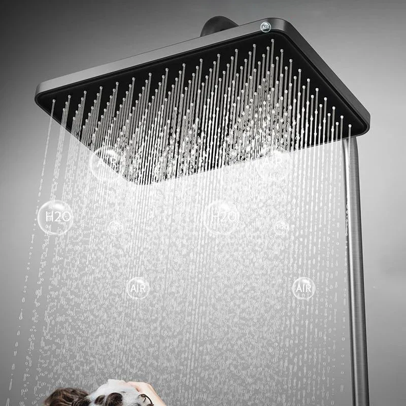 Set doccia grigio Bagno Miscelatore caldo e freddo Miscelatore doccia LED Luce ambientale digitale Sistema doccia a parete per vasca da bagno