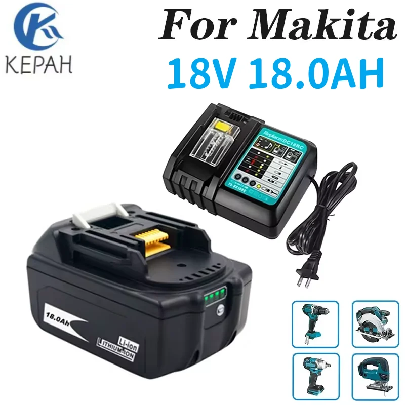 

2024 Upgraded for Makita 18V 18000mAh Battery BL1830 BL1830B BL1840 BL1850 BL1850B BL1860B BL1815 Replacement Lithium Battery