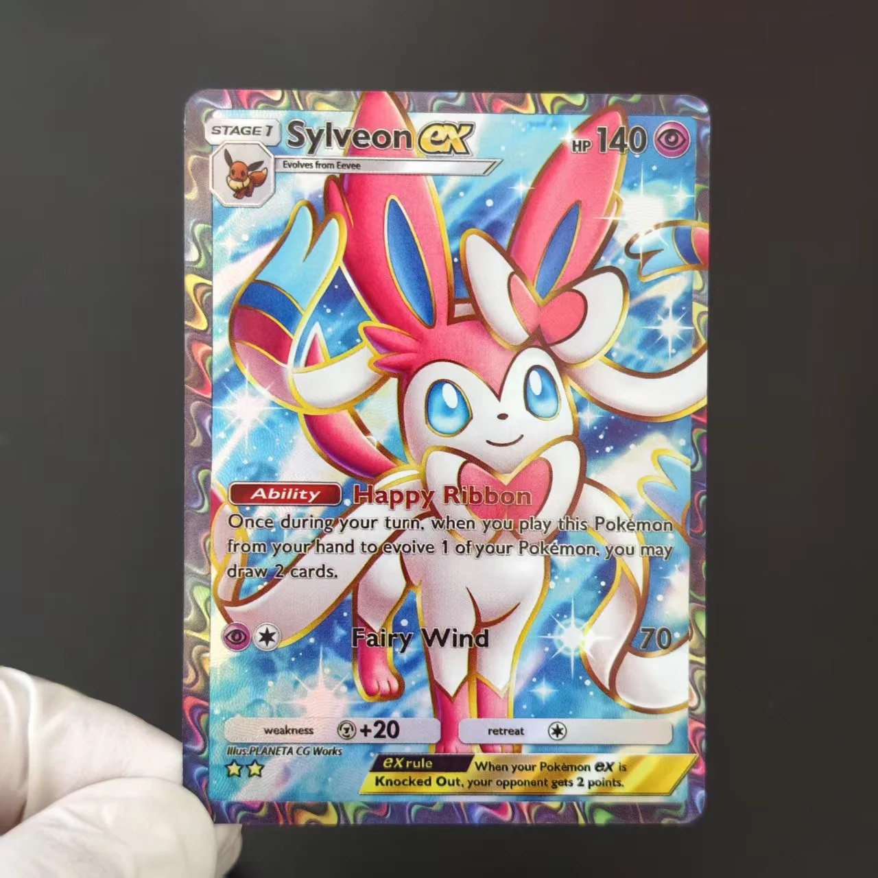 Proxy Pocket Card DIY TCG Custom Rare Card Eevee Umbreon Texture Holographic Classic Game Collection Card