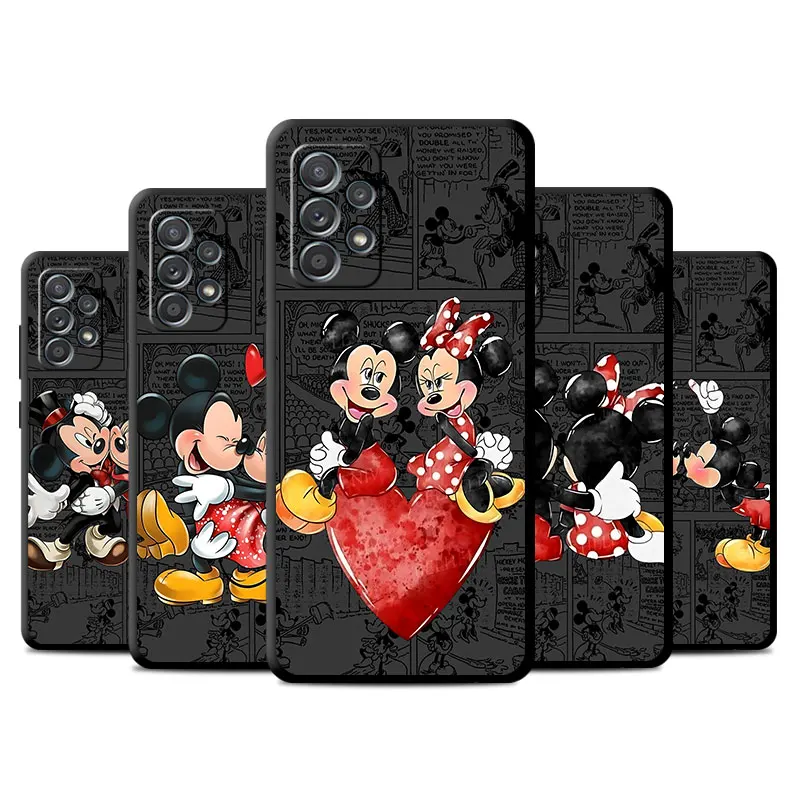 phone Cases for Samsung A55 A22 A14 5G case A12 A35 A54 A73 A70s A15 A24 4G funda Antiscratch cover Disney Mickey Mouse Animaton