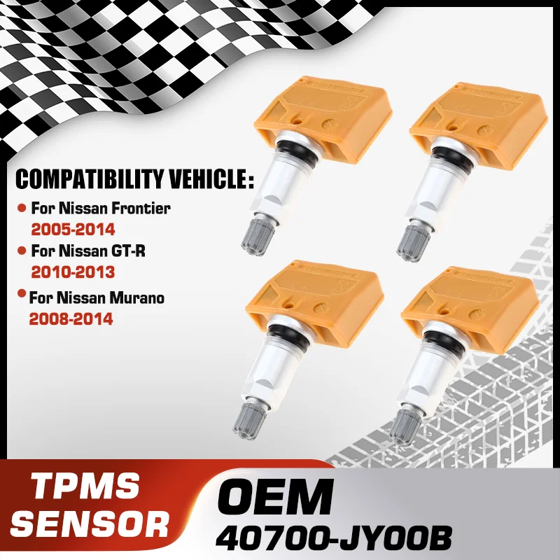 

1/4PCS TPMS Tire Pressure Monitor Sensor For Nissan Frontier 2005-2014 Nissan GT-R 2010-2013 Nissan Murano 2008-2014 40700-JY00B