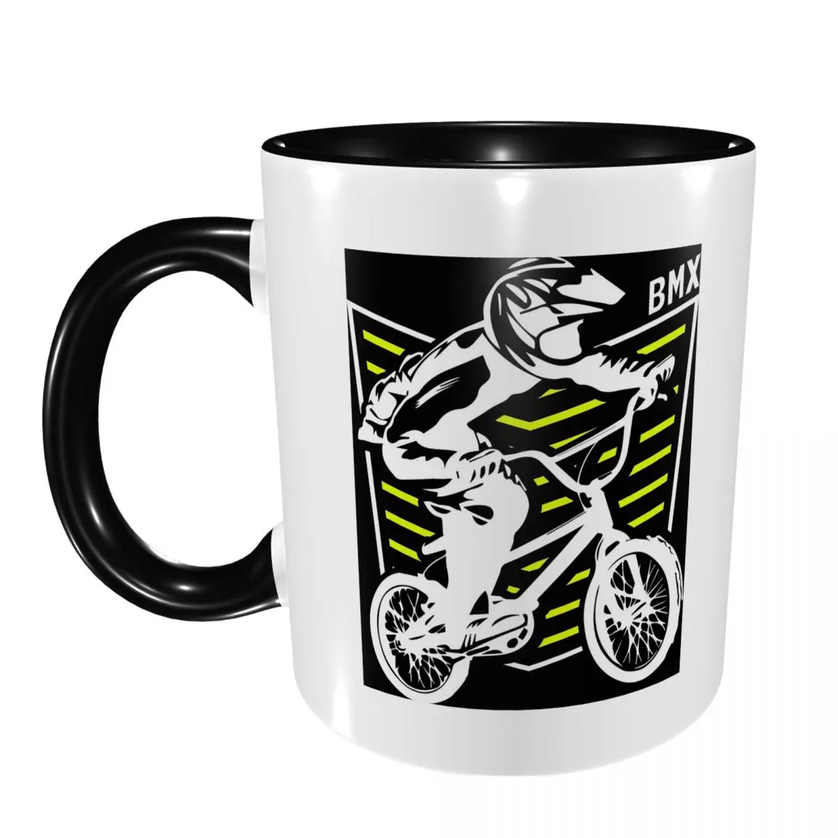 Bmx Apparel Retro Bmx Bike Old School Patch Mug Funny Ceramic Coffee Cups Tea Mugs Milk Cup Drinkware Gift for Friends