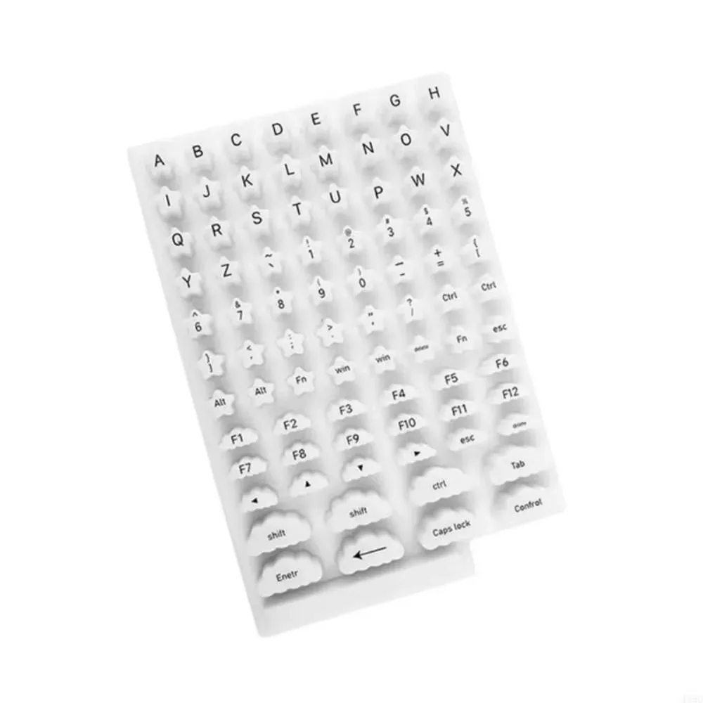 Soft Silicone Raised Keyboard Stickers Dust Proof Nail-Friendly Laptop Nail Long Button Cap Height Increaser Scratch Proof