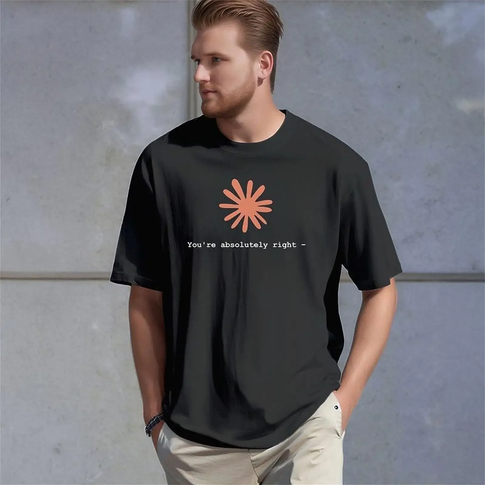 Claude AI Sycophancy T Shirt Artificial Intelligence You're Absolutely Right Humor vintage Washed Stylish fashion Stretched