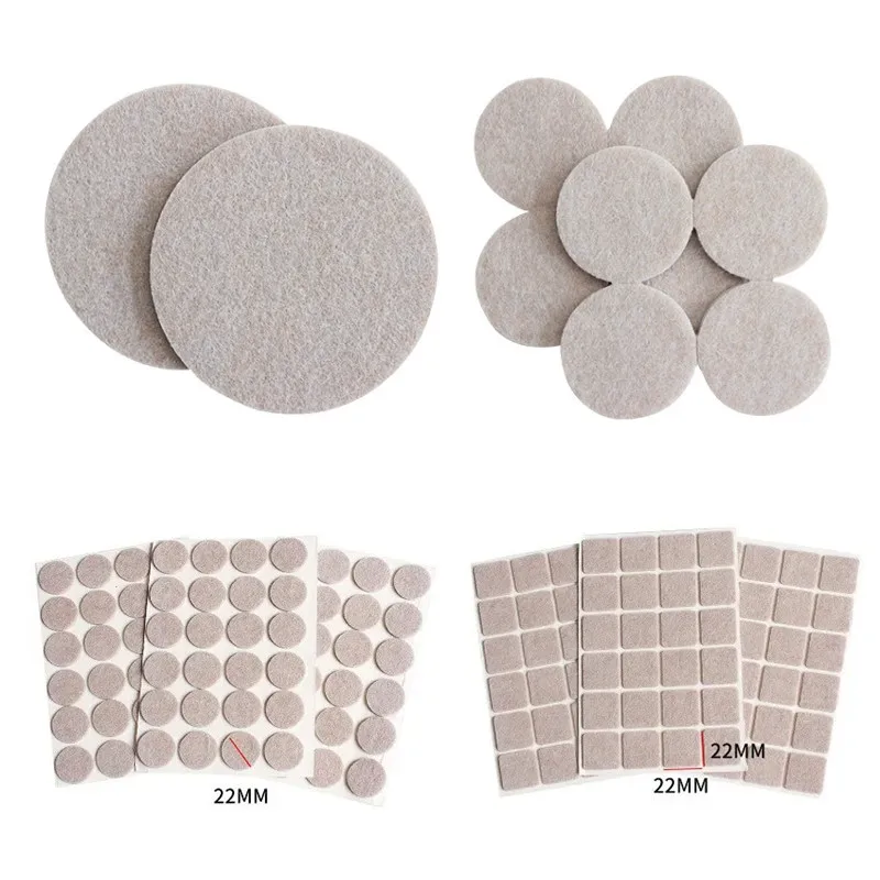 3-5mm Thick Felt Chair Leg Pads Floor Scratch Protector Mat Mute Non-slip Self Adhesive DIY Furniture Accessories