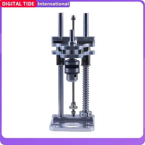 Precision Aluminum Profile Vertical Positioning Tool Woodworking Drilling Stand Mini Desktop Drill Stand For Straight Hole & DIY