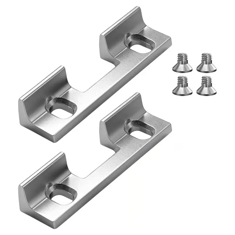 DTA4-2Pack Adjustable Strike Plate Front Door Replacement 32Mm Screws Hole Spacing Aluminium Alloy Strike Plate Accessories