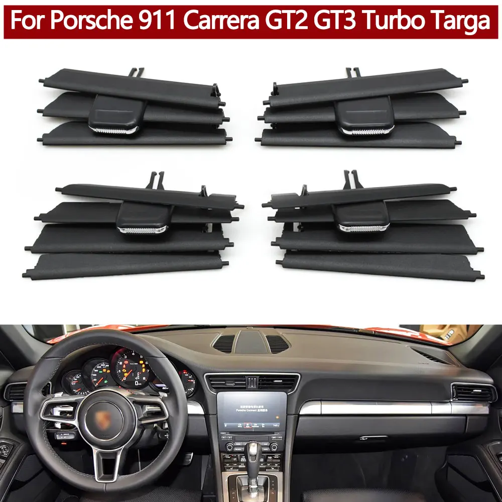 Front Dashboard Air Conditioning AC Vent Grille Outlet Repair Kit For Porsche 911 Carrera GT Turbo Targa 2012-2019 99155214100