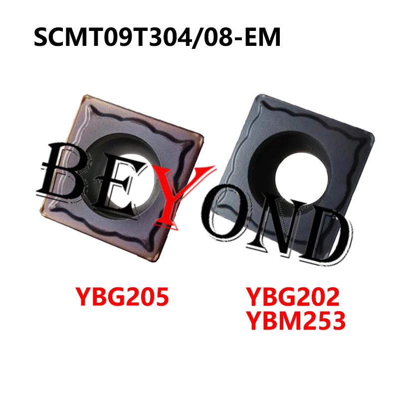 

SCMT09T304-EM YBG202 SCMT09T308-EM YBG205 YBM253 100% Original Carbide Inserts SCMT 09T304 09T308 CNC Lathe Cutter Turning Tools