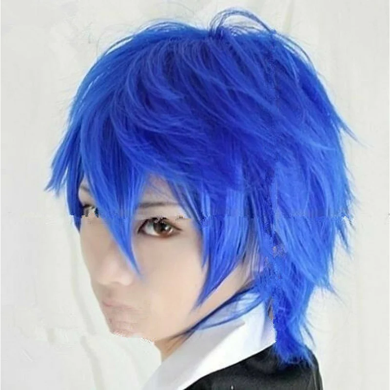 For Cosplay New Hot Short Blue Layered Party Cos